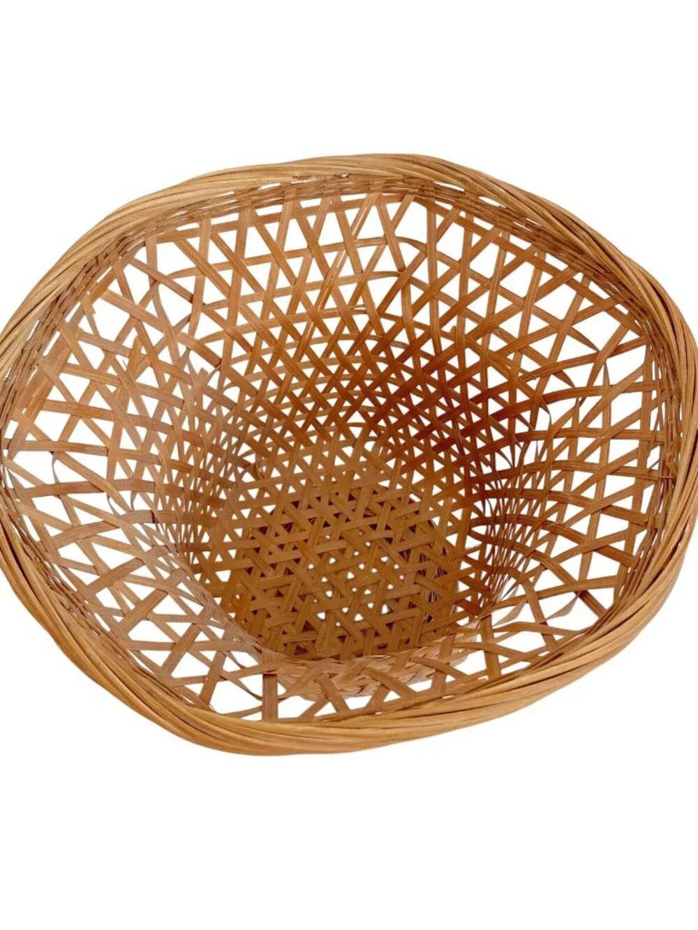 Woven Wicker Pedestal Basket – Hexagon Plant Holder